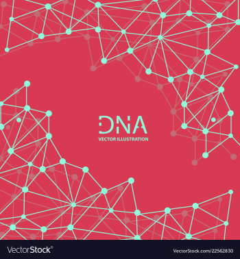 Abstract dna strand symbol isolated on white vector image