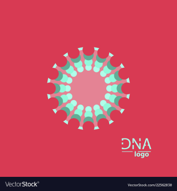 Abstract dna strand symbol isolated on white vector image