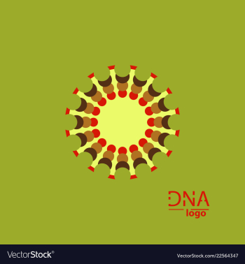 Abstract dna strand symbol isolated on white vector image
