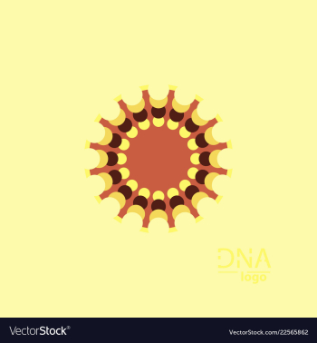 Abstract dna strand symbol isolated on white vector image