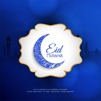 Abstract eid mubarak festival decorative blue Abstract eid mubarak festival decorative blue
