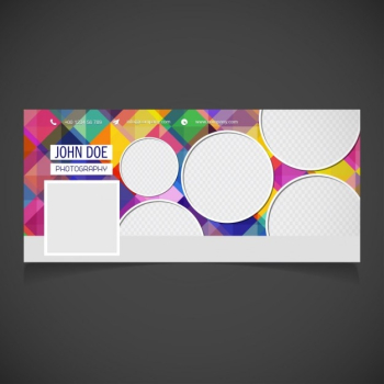 Abstract facebook cover with circles Abstract facebook cover with circles