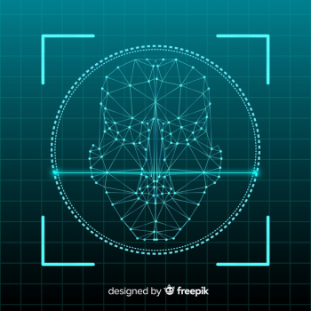 Abstract facial recognition system concept Free Vector Abstract facial recognition system concept Free Vector