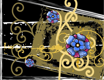 Abstract floral grunge background. Abstract floral grunge background.