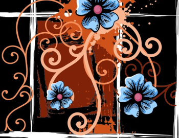 Abstract floral grunge background. Abstract floral grunge background.