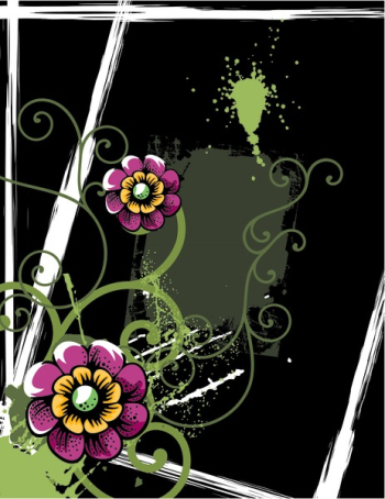 Abstract floral grunge background. Abstract floral grunge background.