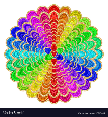 Abstract floral mandala ornament design vector image Abstract floral mandala ornament design vector image