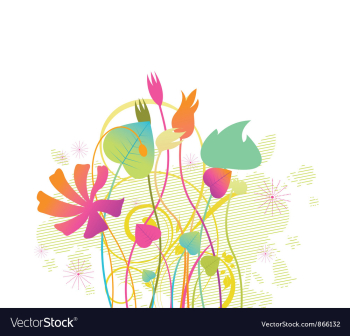 Abstract floral vector image Abstract floral vector image
