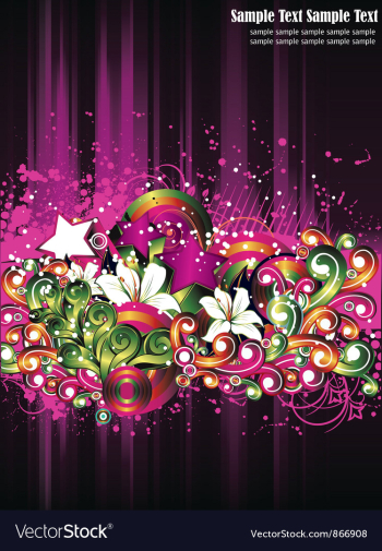 Abstract floral vector image Abstract floral vector image