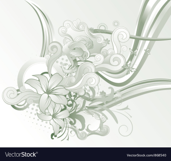 Abstract floral vector image Abstract floral vector image