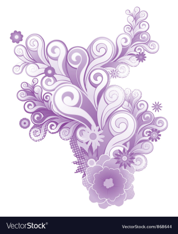 Abstract floral vector image Abstract floral vector image