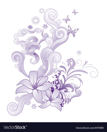 Abstract floral vector image Abstract floral vector image
