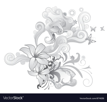 Abstract floral vector image Abstract floral vector image