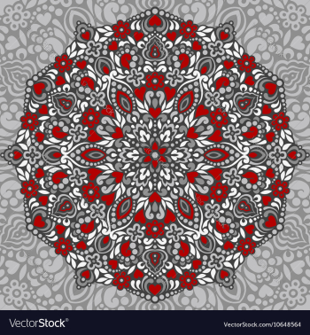 Abstract Flower Mandala Decorative ethnic element vector image Abstract Flower Mandala Decorative ethnic element vector image