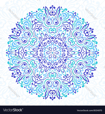 Abstract Flower Mandala Decorative ethnic element vector image Abstract Flower Mandala Decorative ethnic element vector image