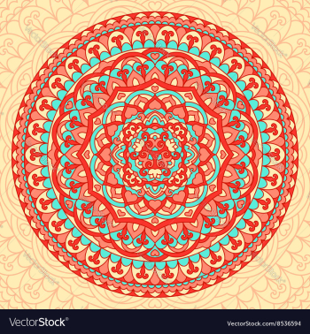 Abstract Flower Mandala Decorative ethnic element vector image Abstract Flower Mandala Decorative ethnic element vector image