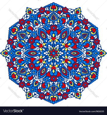 Abstract Flower Mandala Decorative ethnic element vector image Abstract Flower Mandala Decorative ethnic element vector image