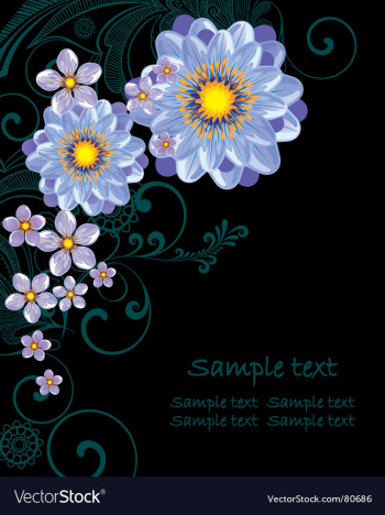 Abstract flowers vector image