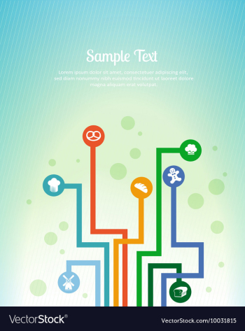 Abstract food elements vector image Abstract food elements vector image