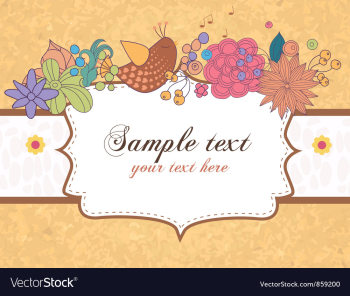 Abstract frame with flowers vector image