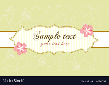 Abstract frame with flowers vector image