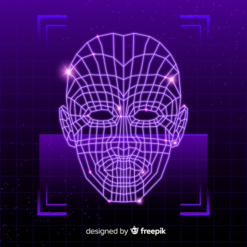 Abstract futuristic face recognition system Free Vector Abstract futuristic face recognition system Free Vector