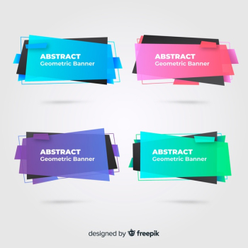 Abstract geometric banner collectio Abstract geometric banner collectio