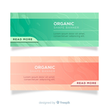 Abstract geometric banner set Abstract geometric banner set