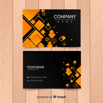 Abstract geometric business card template Free Vector