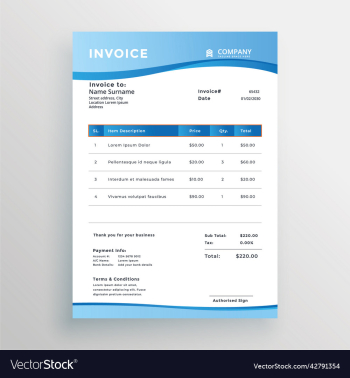 abstract geometric business invoice design