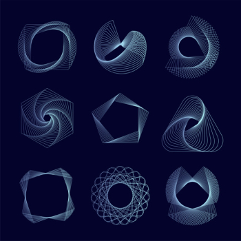 Abstract geometric elements set vector Abstract geometric elements set vector