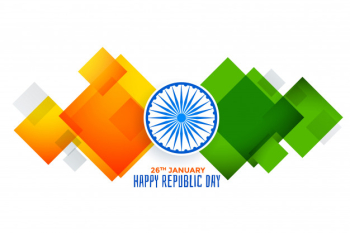 Abstract geometric indian flag for republic day Abstract geometric indian flag for republic day