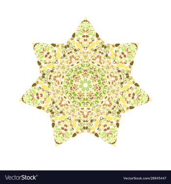 Abstract geometrical isolated flower star symbol vector image Abstract geometrical isolated flower star symbol vector image