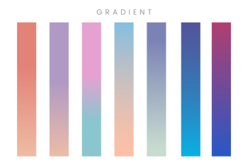 Abstract gradient banner set Abstract gradient banner set