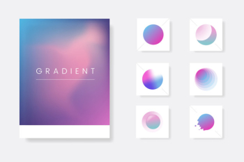 Abstract gradient template set