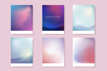 Abstract gradient template set
