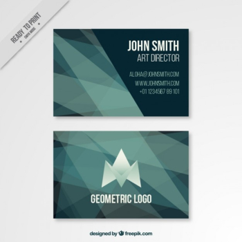 Abstract green business card Abstract green business card