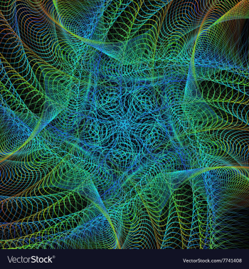 Abstract green fractal art design background vector image Abstract green fractal art design background vector image