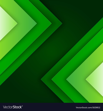 Abstract green triangle shapes background vector image