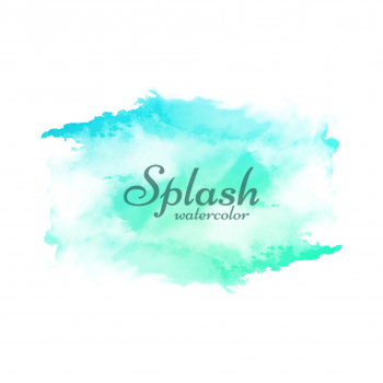 Abstract green watercolor splash design Free Vector