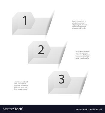 Abstract infographics number options template vector image Abstract infographics number options template vector image