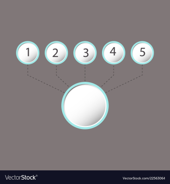 Abstract infographics number options template vector image Abstract infographics number options template vector image