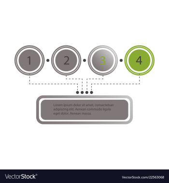 Abstract infographics number options template vector image Abstract infographics number options template vector image
