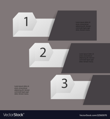 Abstract infographics number options template vector image Abstract infographics number options template vector image