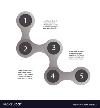 Abstract infographics number options template vector image Abstract infographics number options template vector image