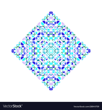 Abstract isolated colorful floral square logo vector image Abstract isolated colorful floral square logo vector image