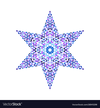 Abstract isolated geometrical petal ornament star vector image Abstract isolated geometrical petal ornament star vector image