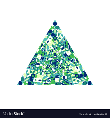 Abstract isolated tiled mosaic pyramid symbol vector image Abstract isolated tiled mosaic pyramid symbol vector image