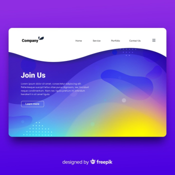 Abstract landing page Free Vector Abstract landing page Free Vector