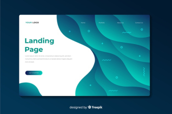 Abstract landing page Free Vector Abstract landing page Free Vector